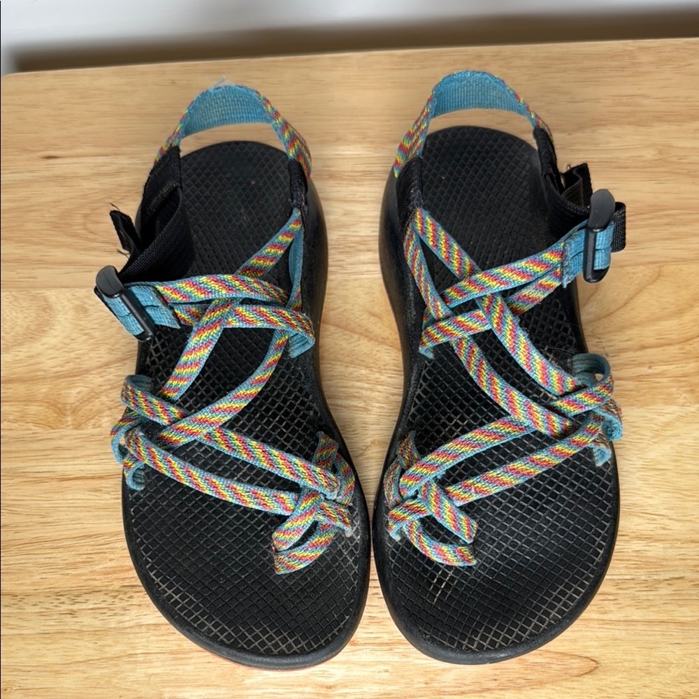 Chaco ZX 2 Rainbow Yampa Fiesta Hiking Water Vibram Strappy Sandals Women 8